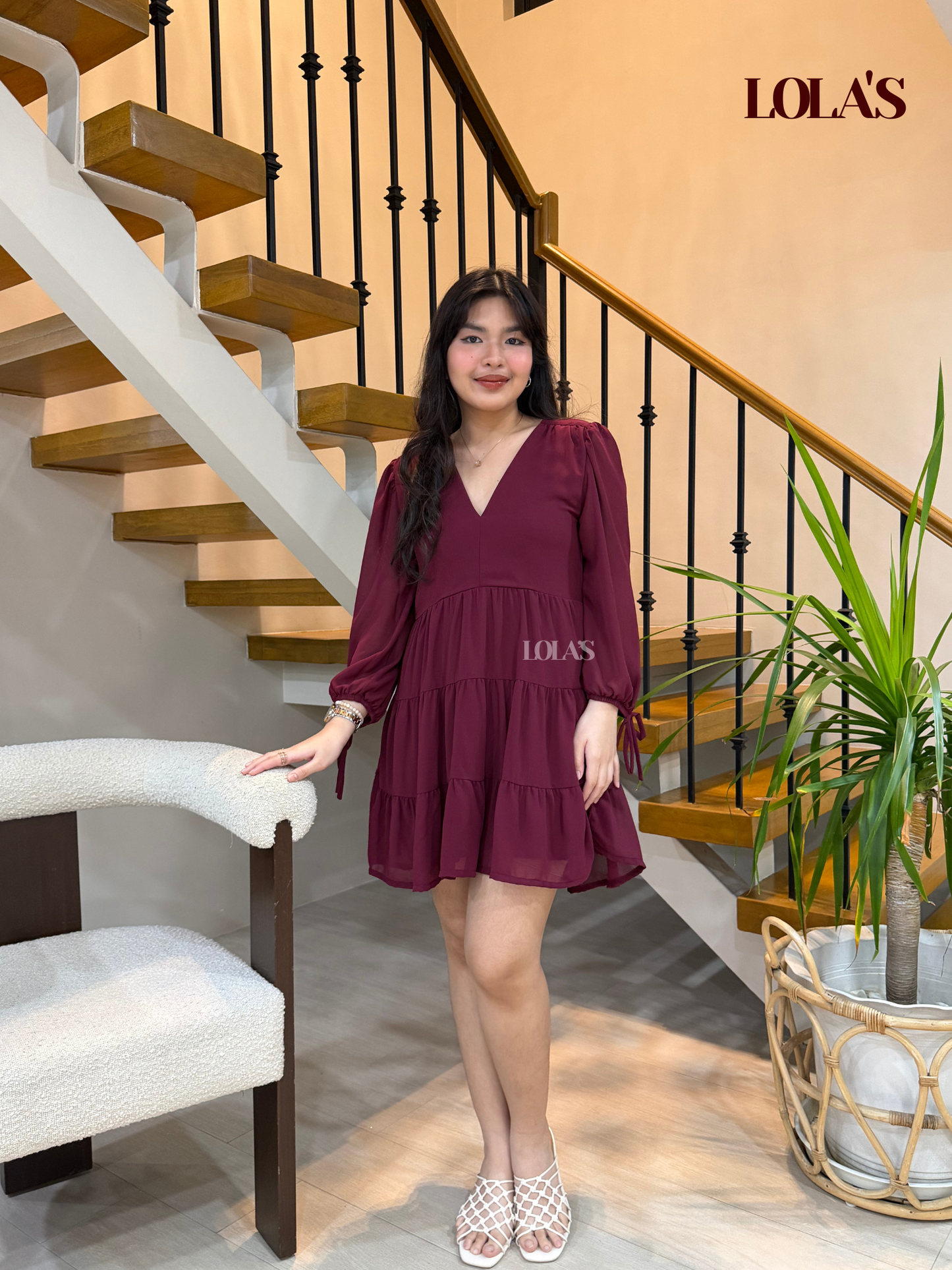 Monina Dress (Wine)