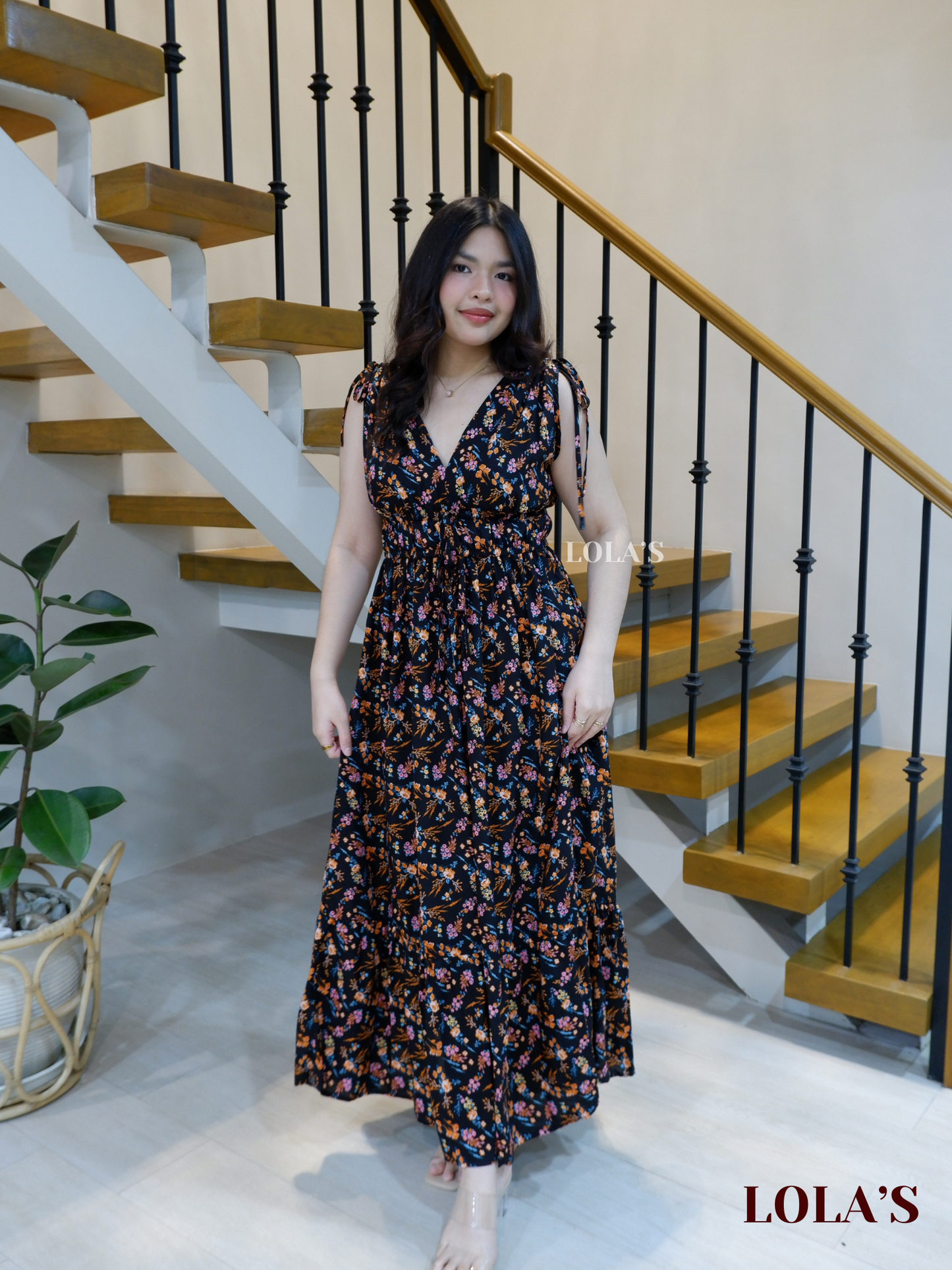 Adeline Dress (Cheerful Black)