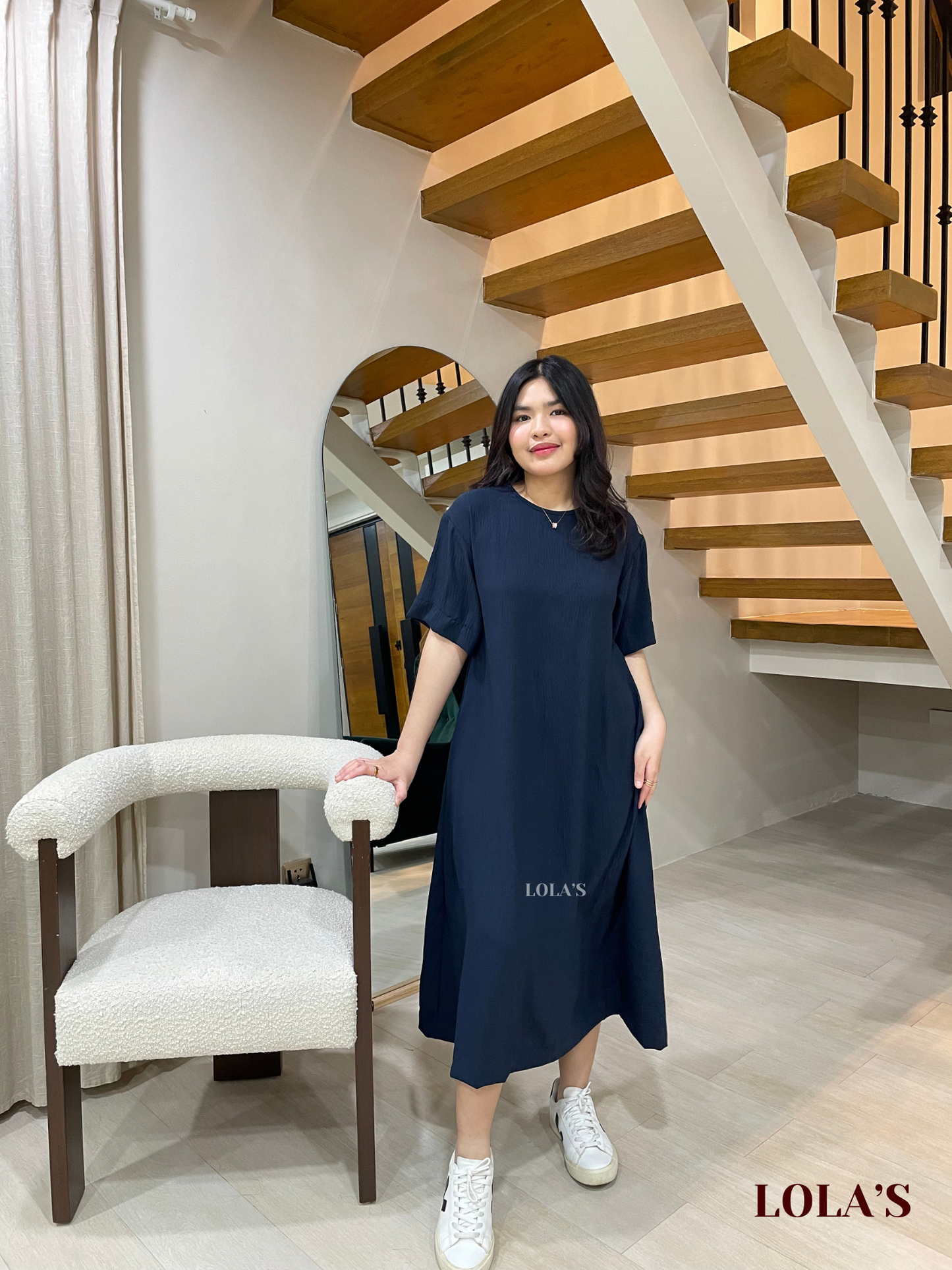 Luna Dress (Navy Blue)