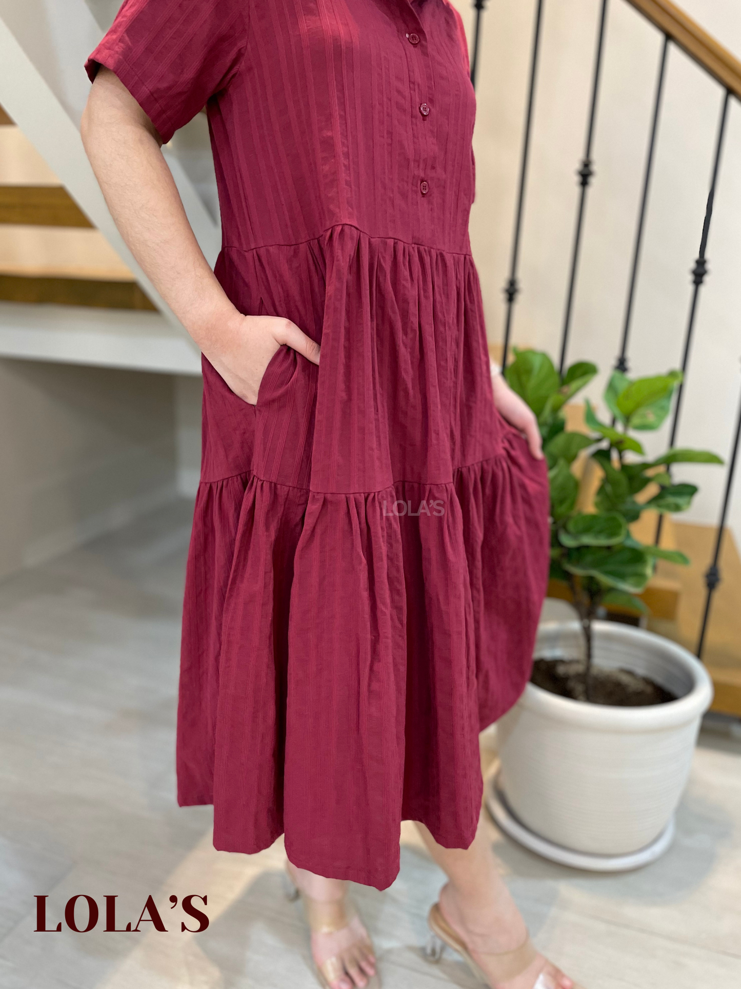 Emily Dress (Maroon)