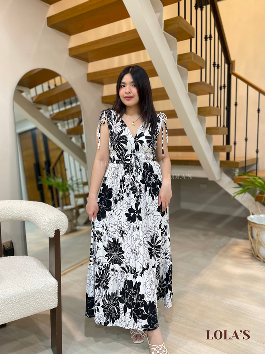 Adeline Dress (White Florette)