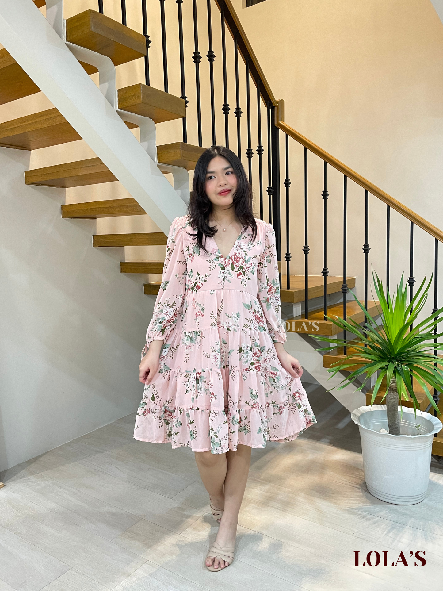 Diana Dress (Pink Peonies)