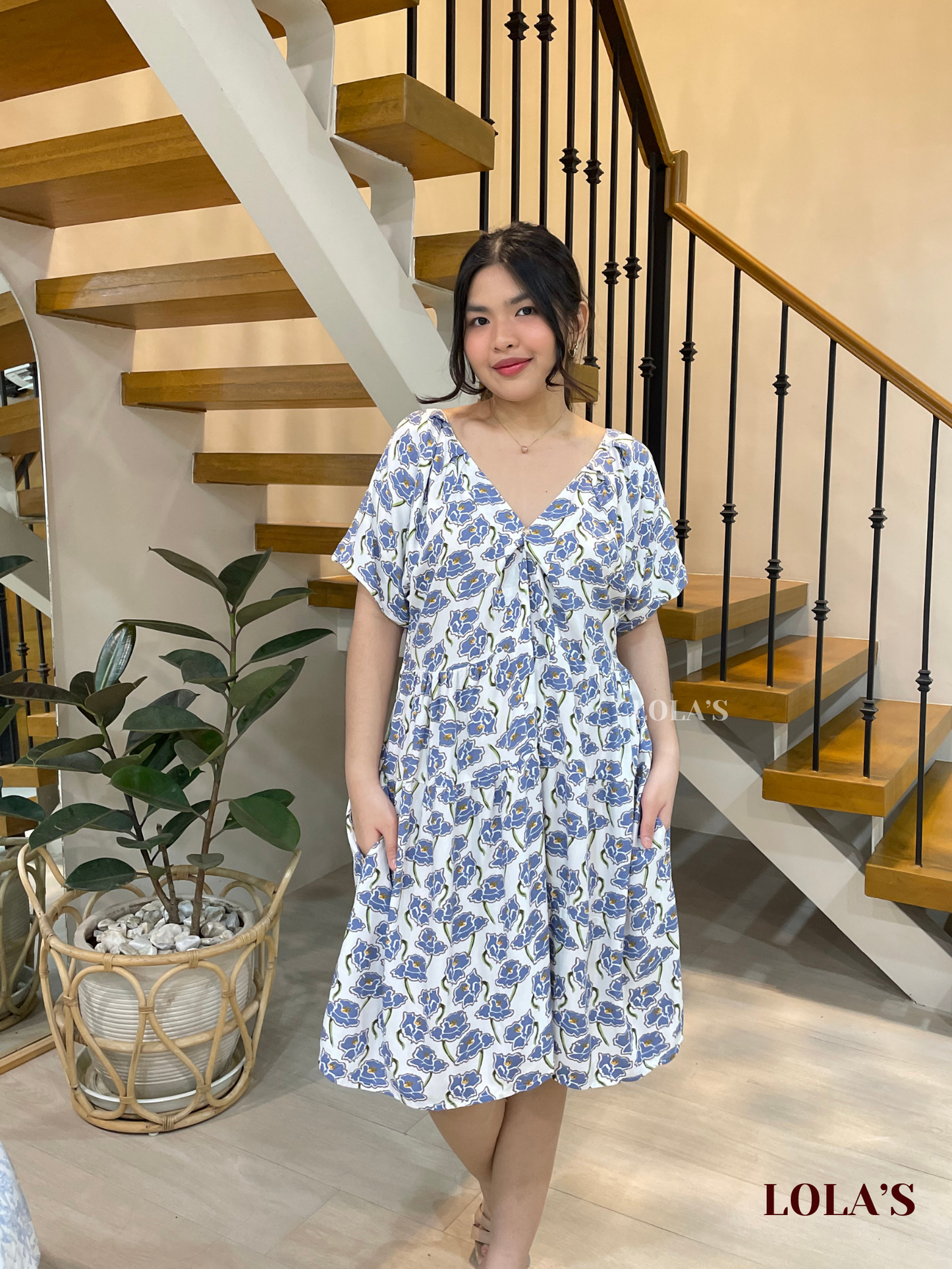 Klarisse Dress (White Blooms)