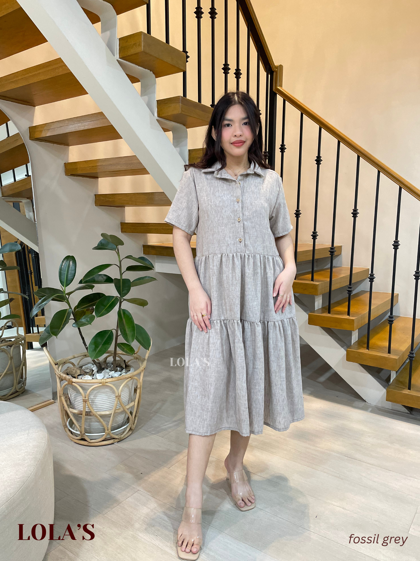 Emily Dress (Fossil Grey)