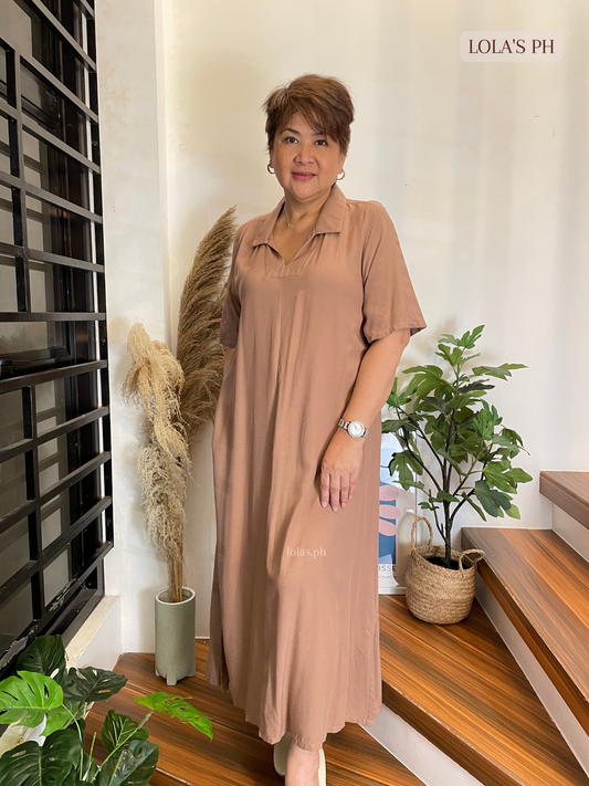 Camille Dress (Warm Taupe)
