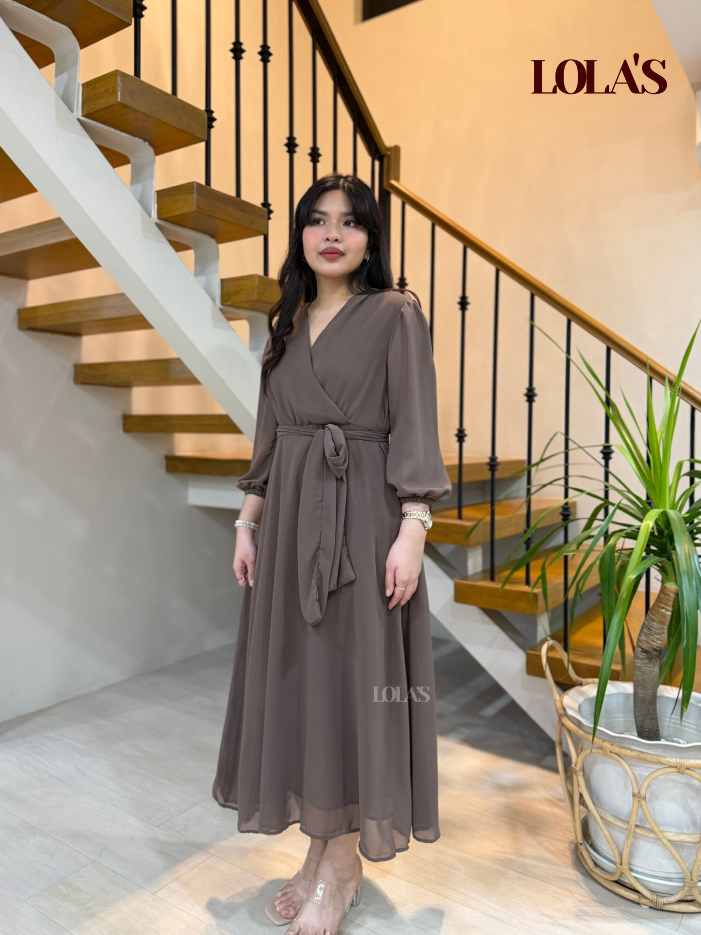 Paula Dress (Taupe)