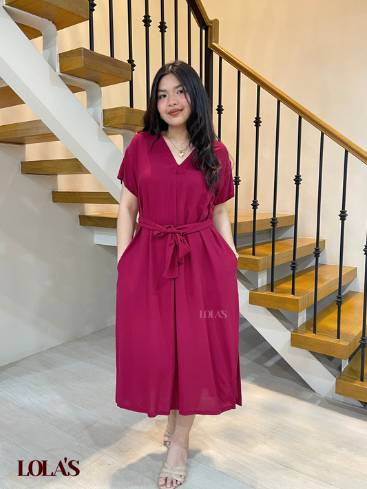 Tracy Dress (Maroon)