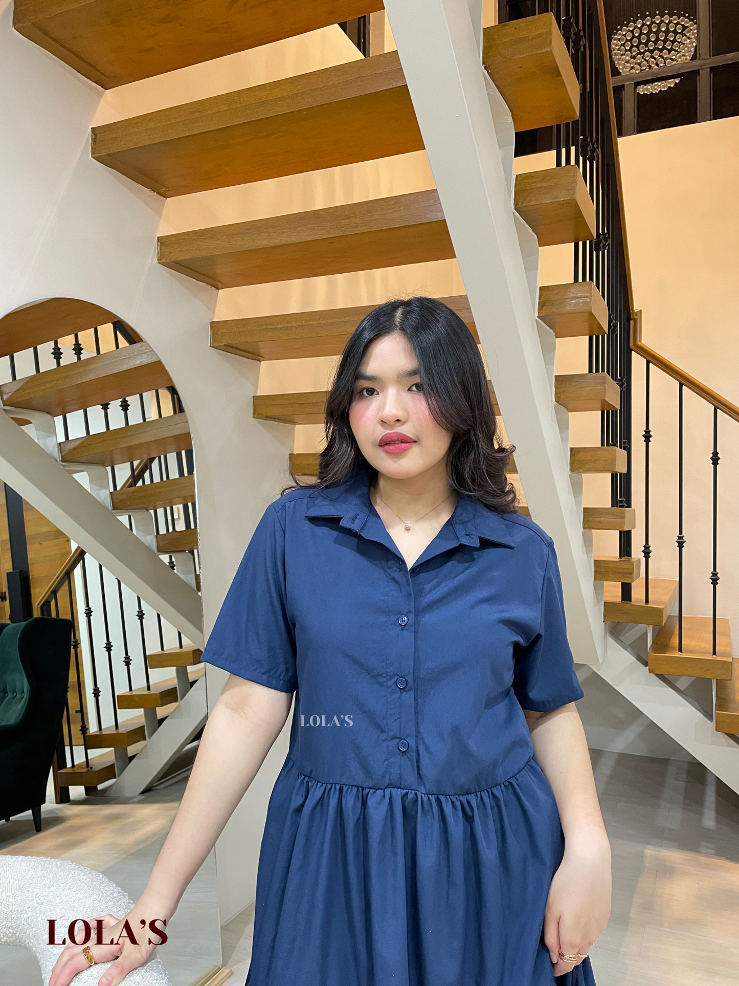 Emily Dress (Navy Blue)
