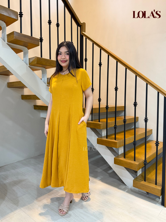 Kathleen Dress (Mustard)