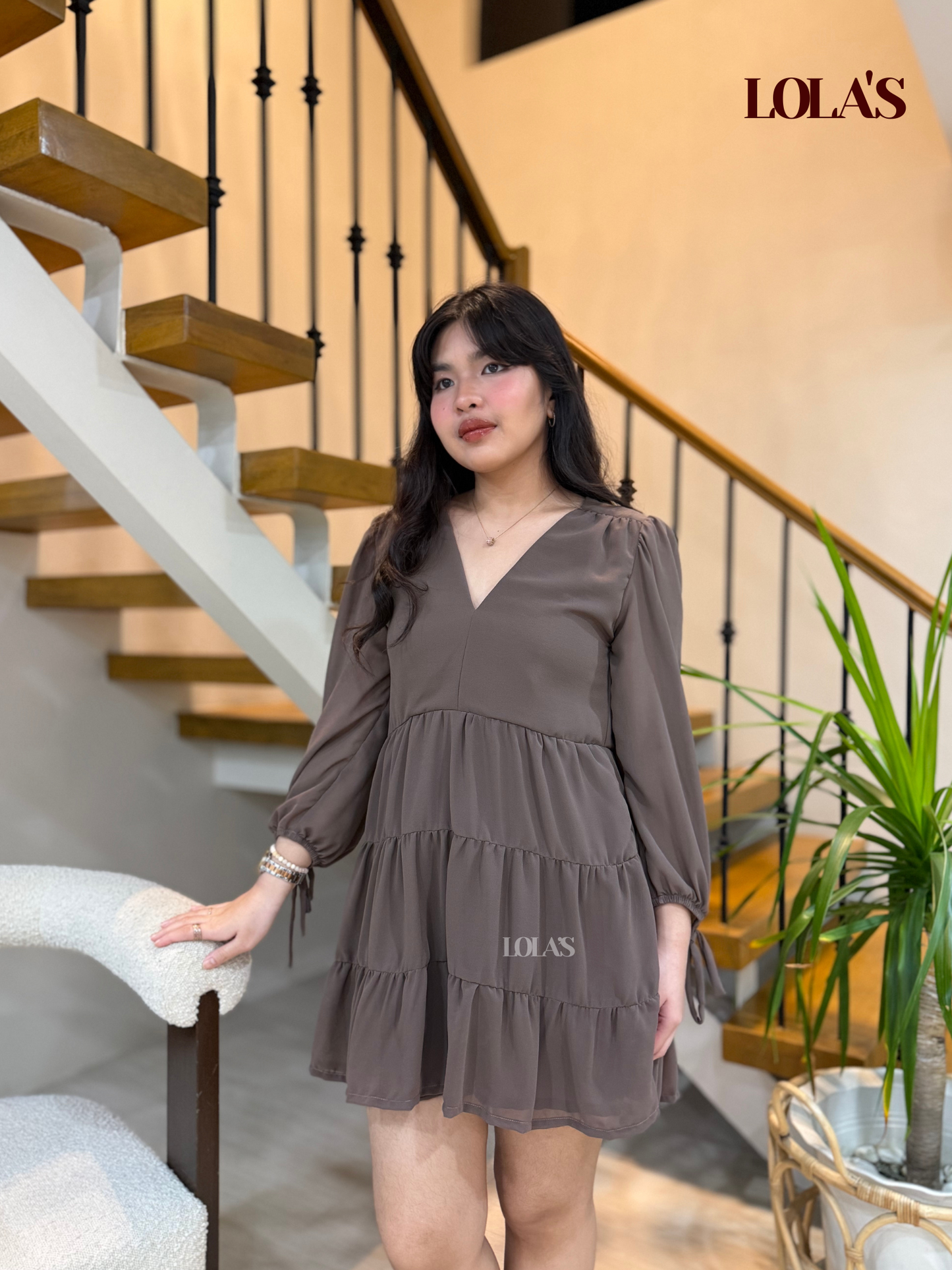 Monina Dress (Taupe)