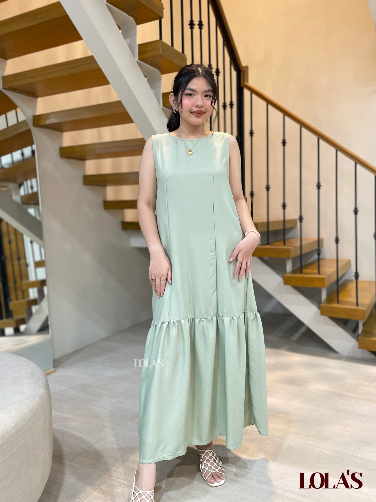 Dominique Dress (Pale Mint)