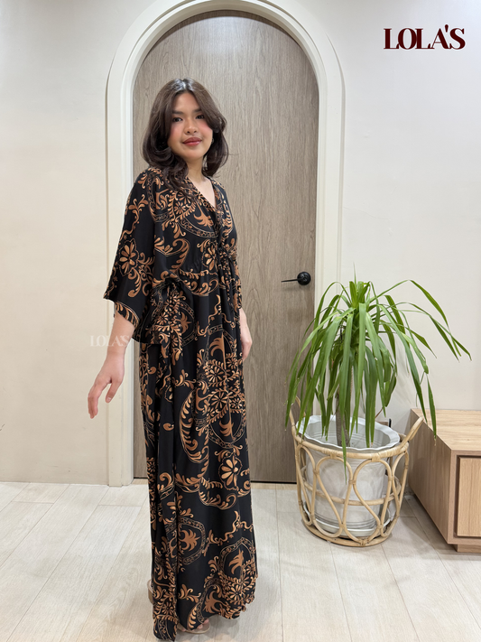 Rowena Dress (Black Baroque)
