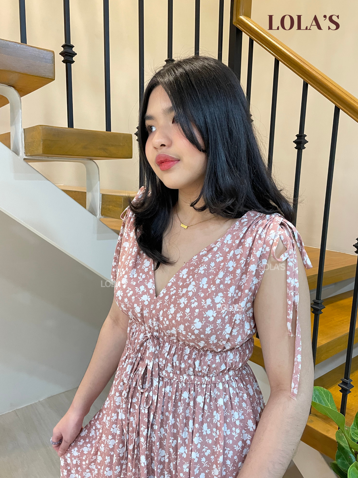Adeline Dress (Old Rose Floral)