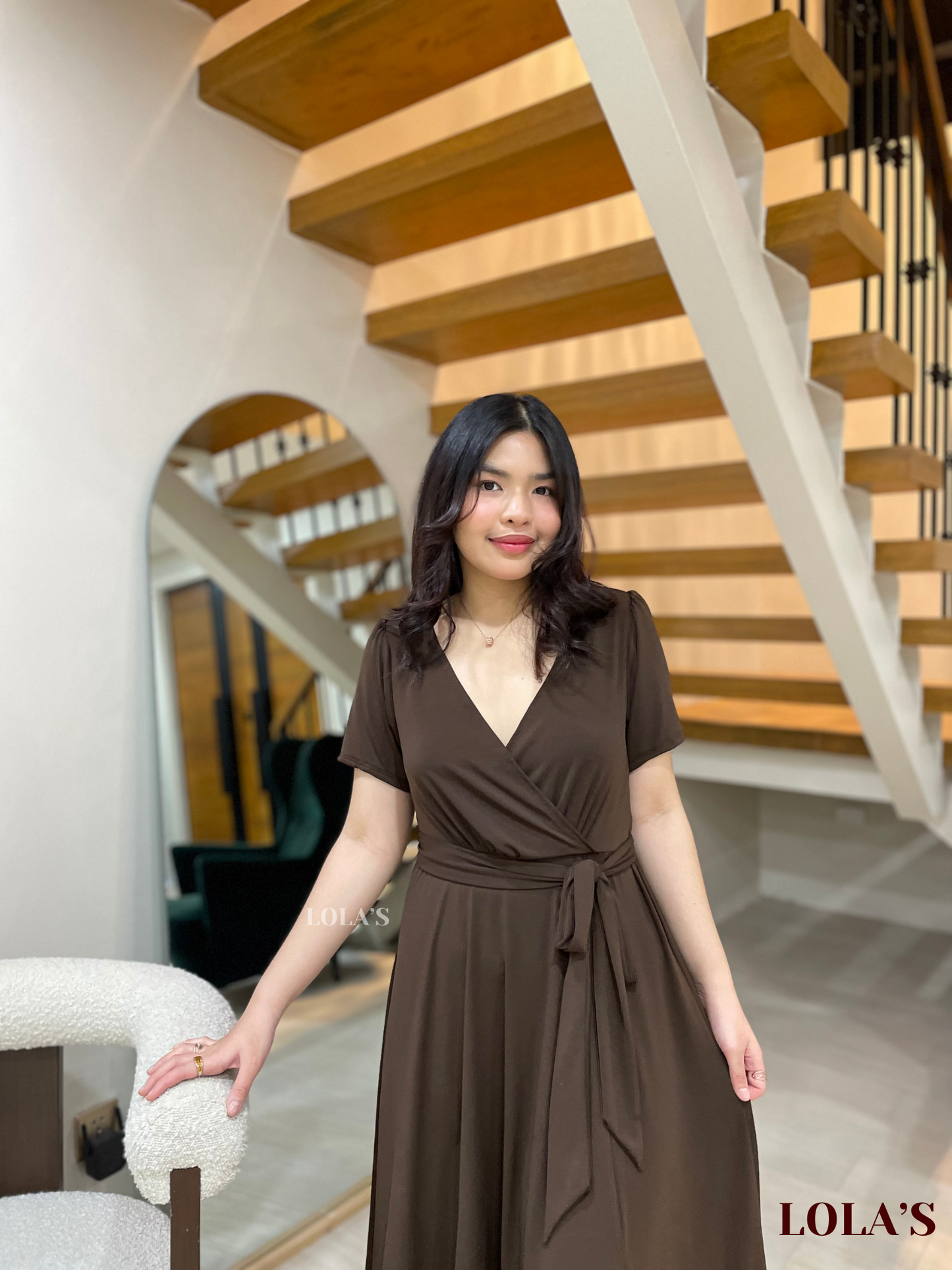 Celestine Dress (Chocolate)