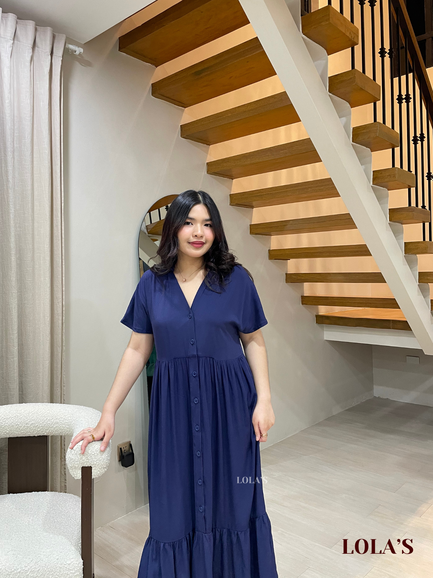 Regine Dress (Navy Blue)