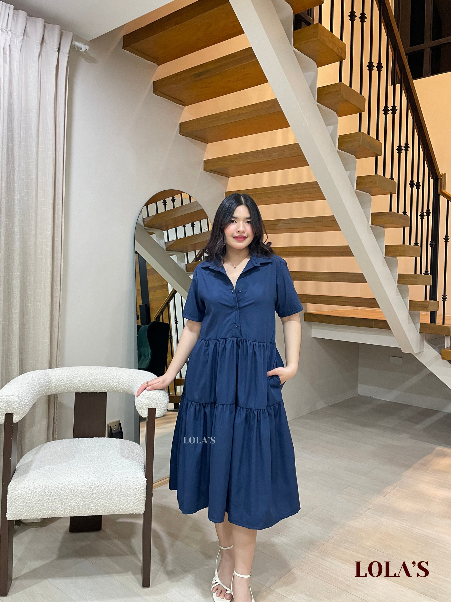 Emily Dress (Navy Blue)