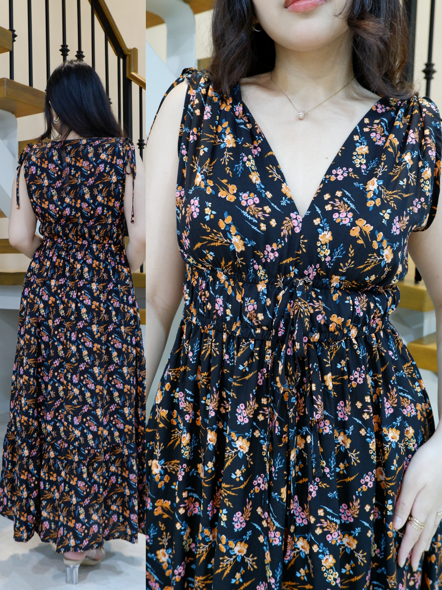 Adeline Dress (Cheerful Black)