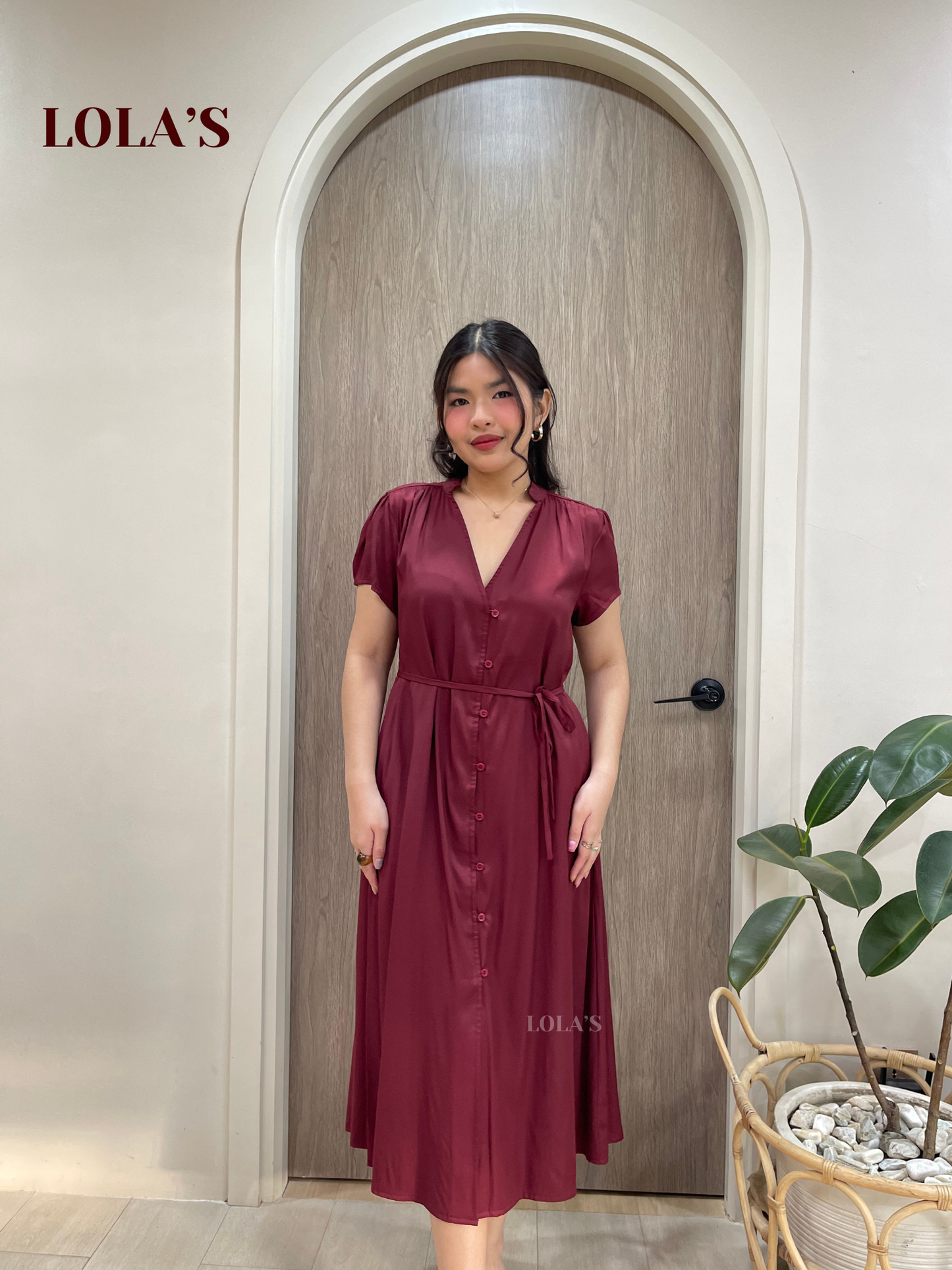 Kyle Dress (Maroon)