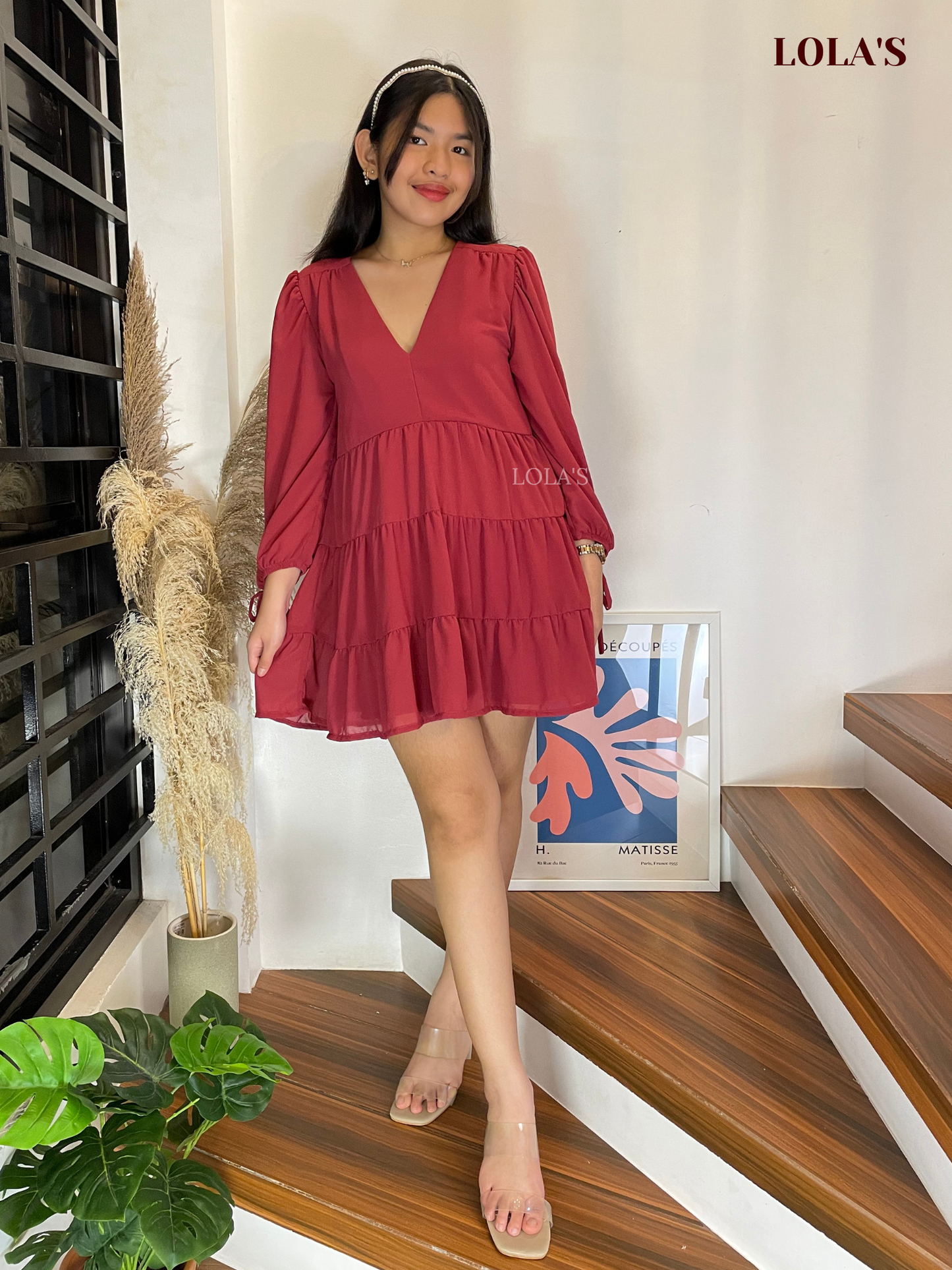 Monina Dress (Raspberry)