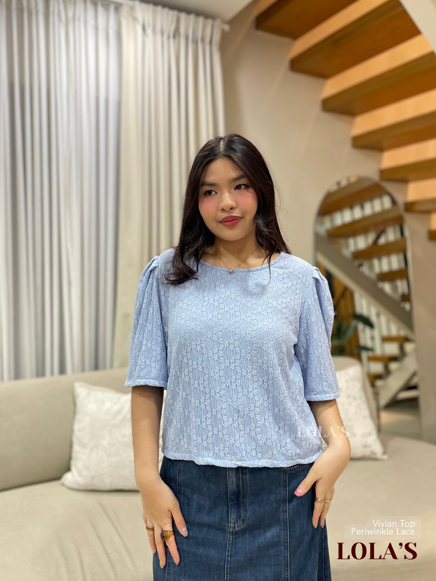 Vivian Top (Periwinkle Lace)