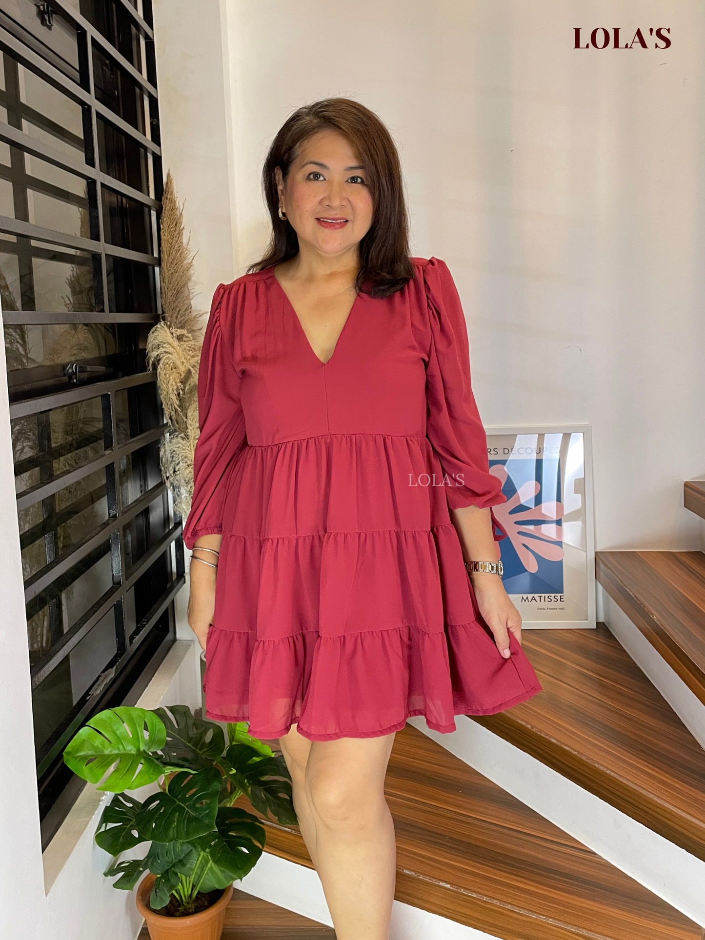 Monina Dress (Raspberry)