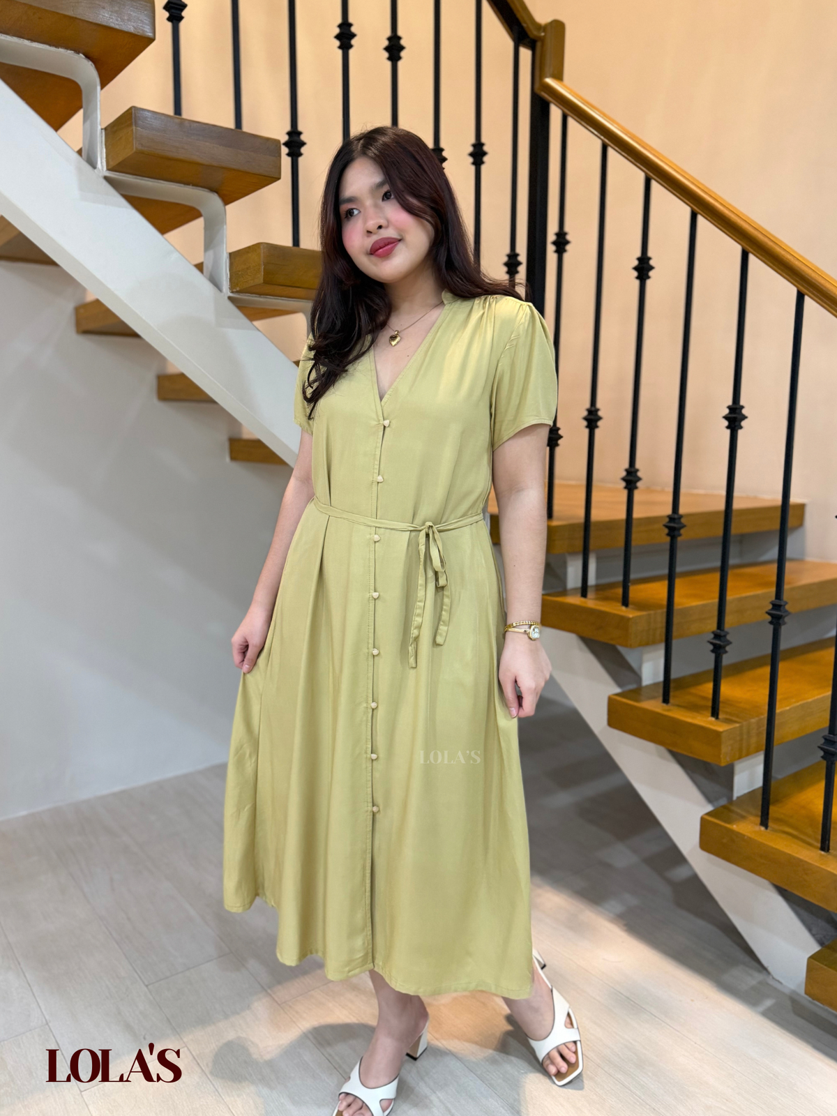Kyle Dress (Light Olive)