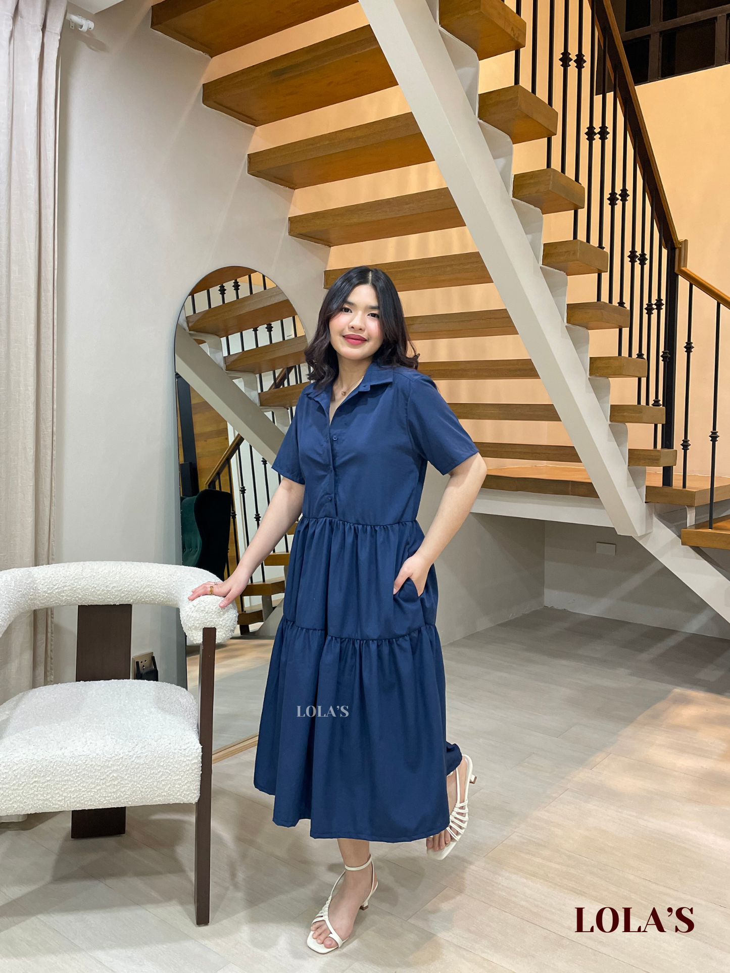 Emily Dress (Navy Blue)