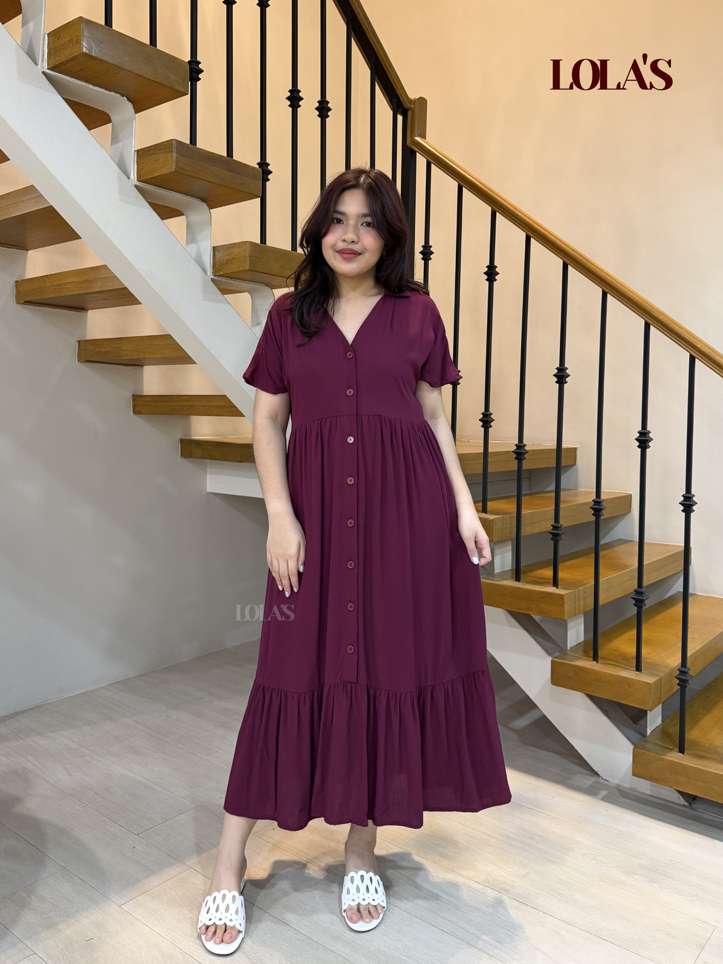 Regine Dress (Wine)