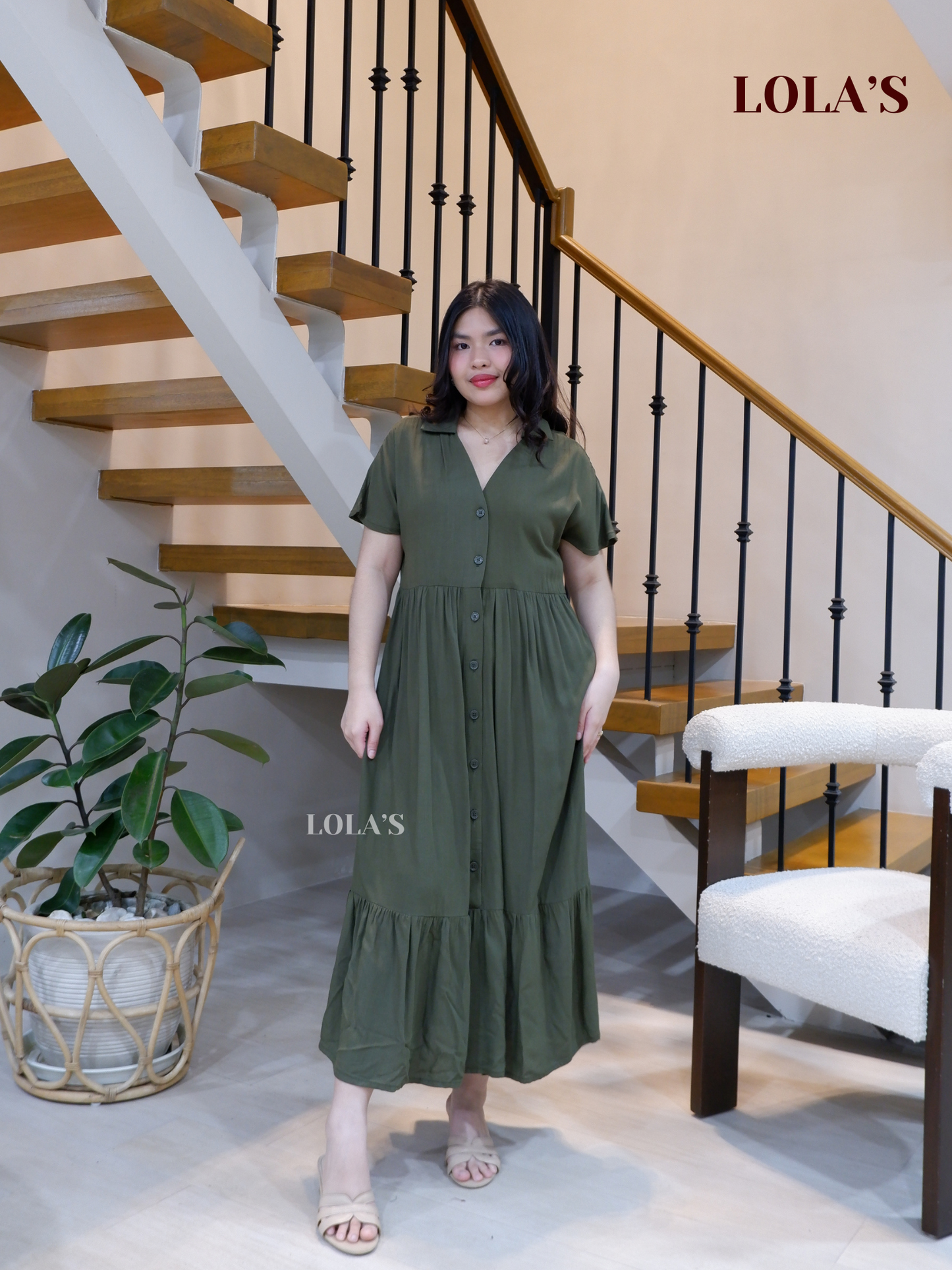 Regine Dress (Army Green)