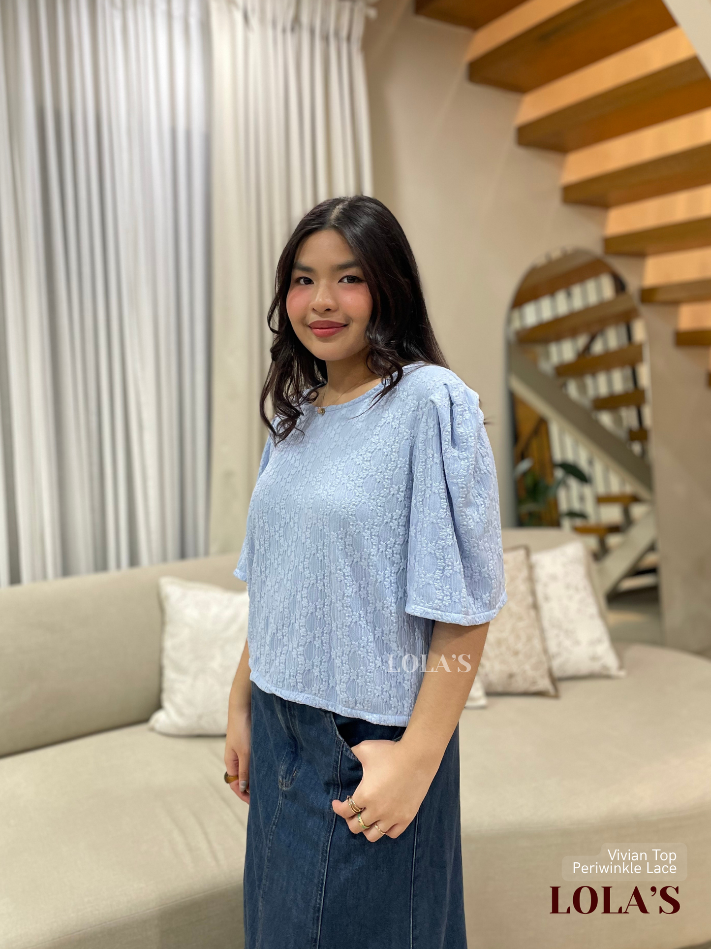 Vivian Top (Periwinkle Lace)