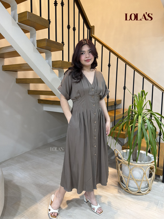 Frederica Dress (Taupe)
