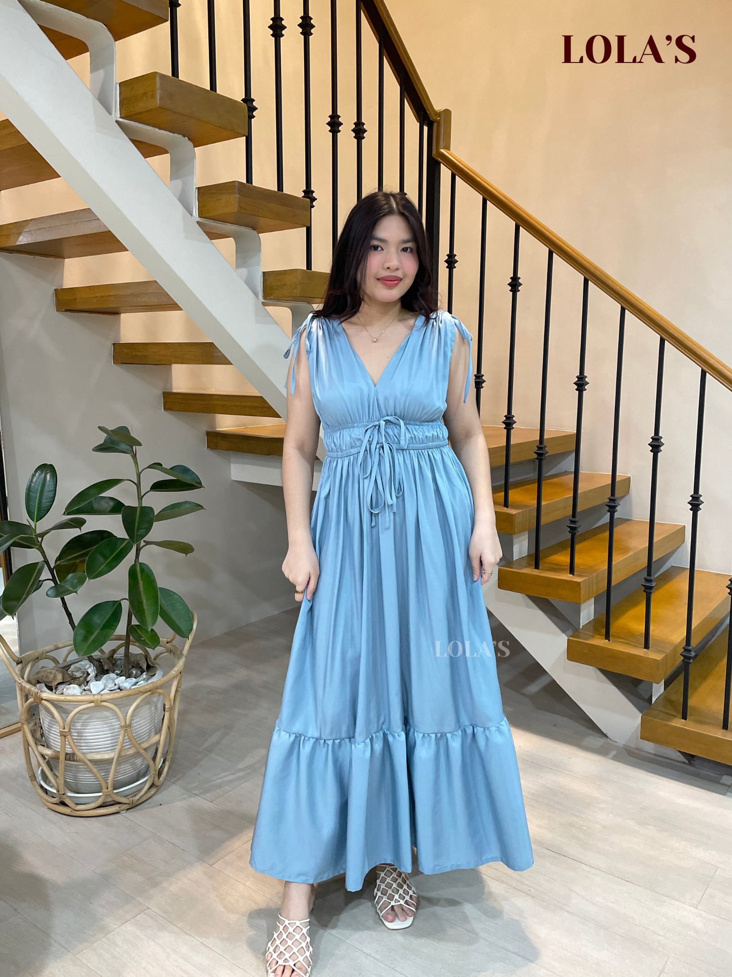 Adeline Dress (Steel Blue)