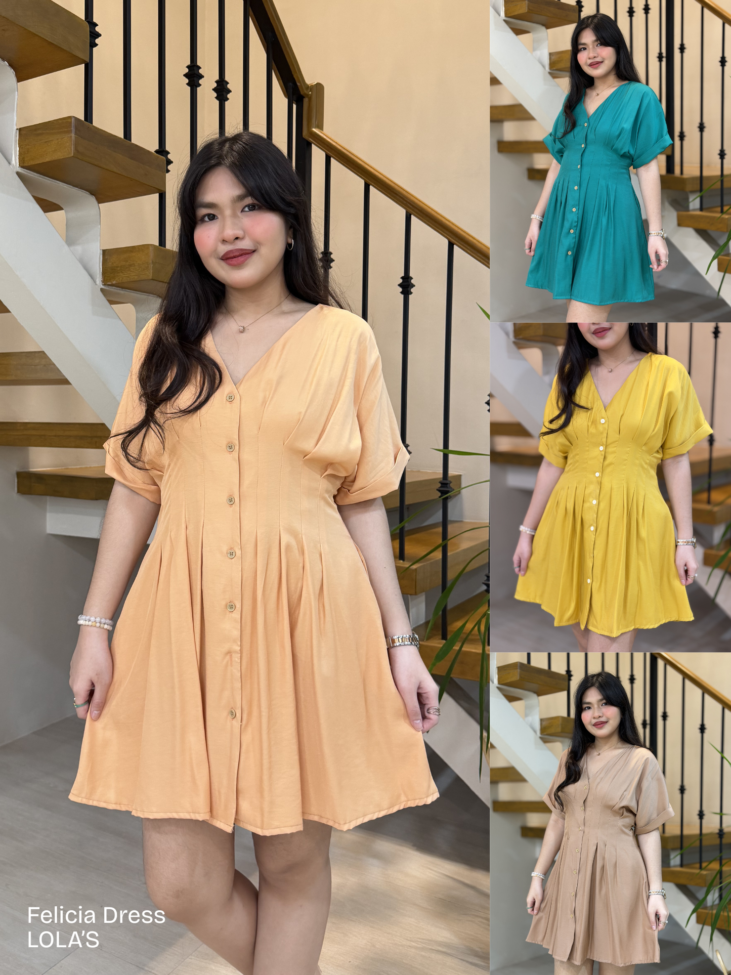 Felicia Dress (Apricot)