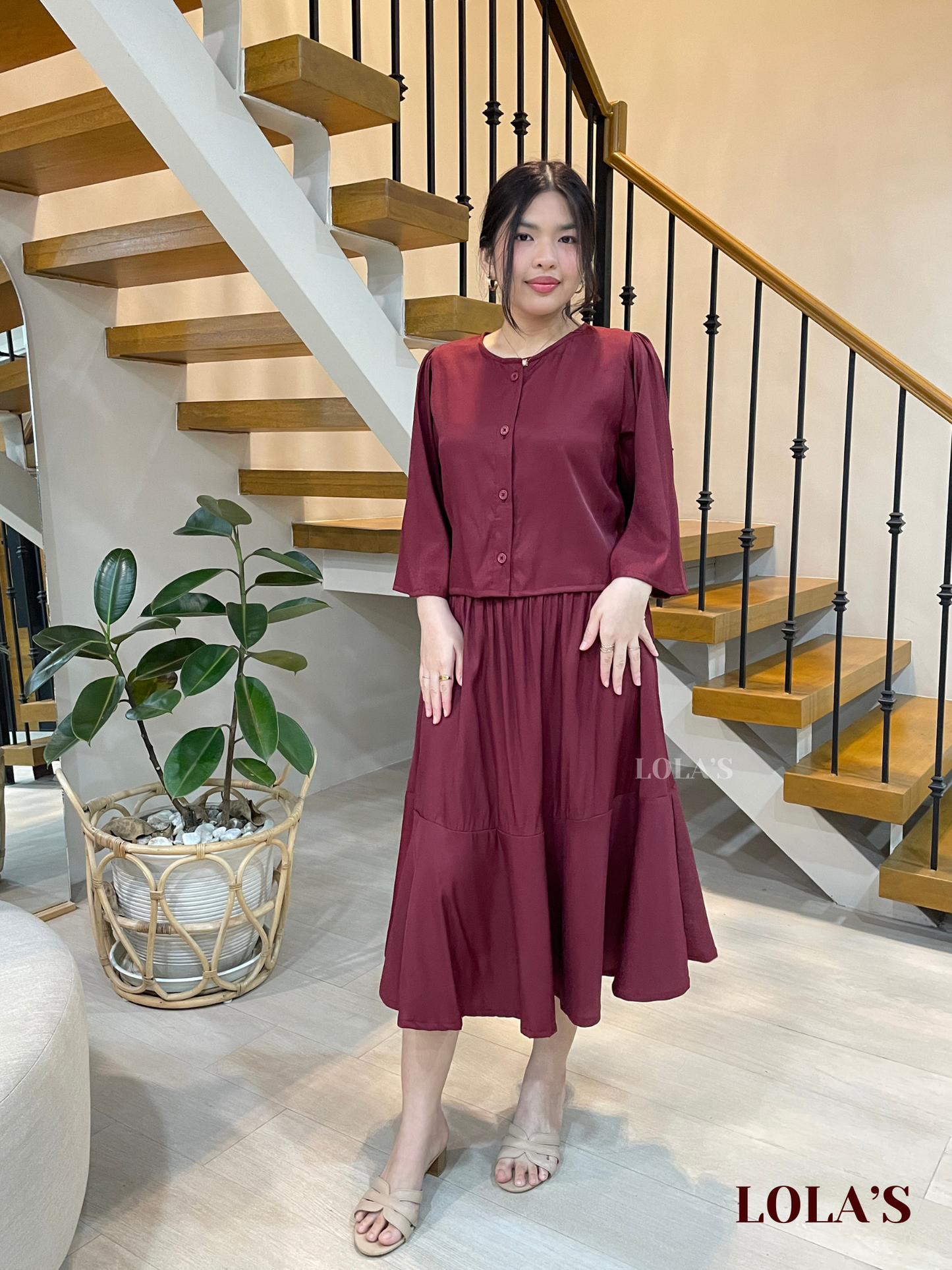 Haila Coords (Burgundy)