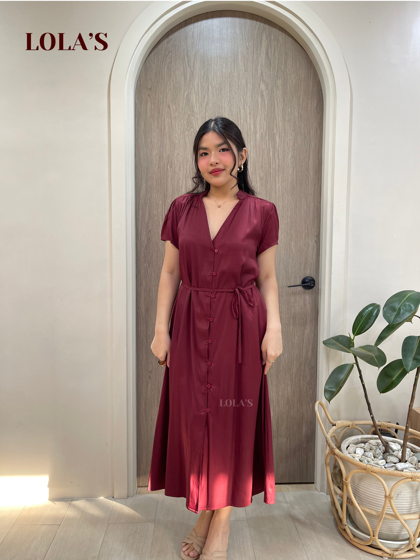 Kyle Dress (Maroon)