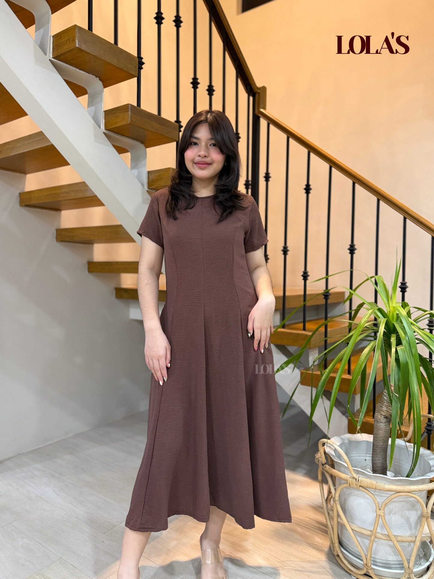Kathleen Dress (Dusty Brown)