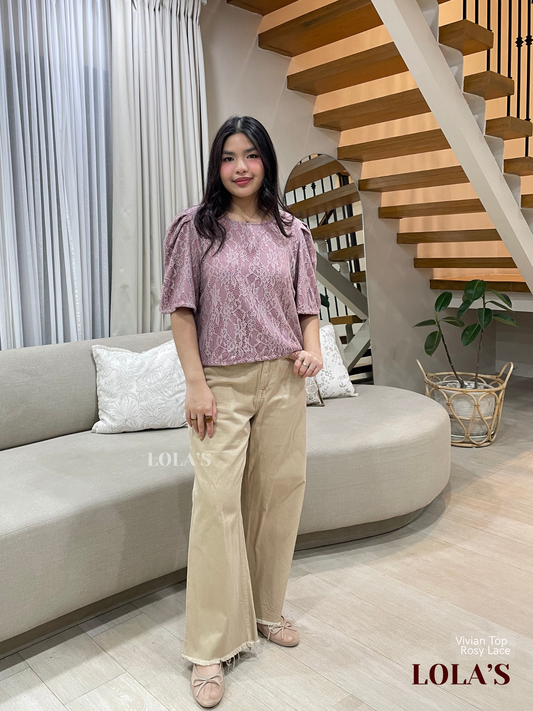 Vivian Top (Rosy Lace)