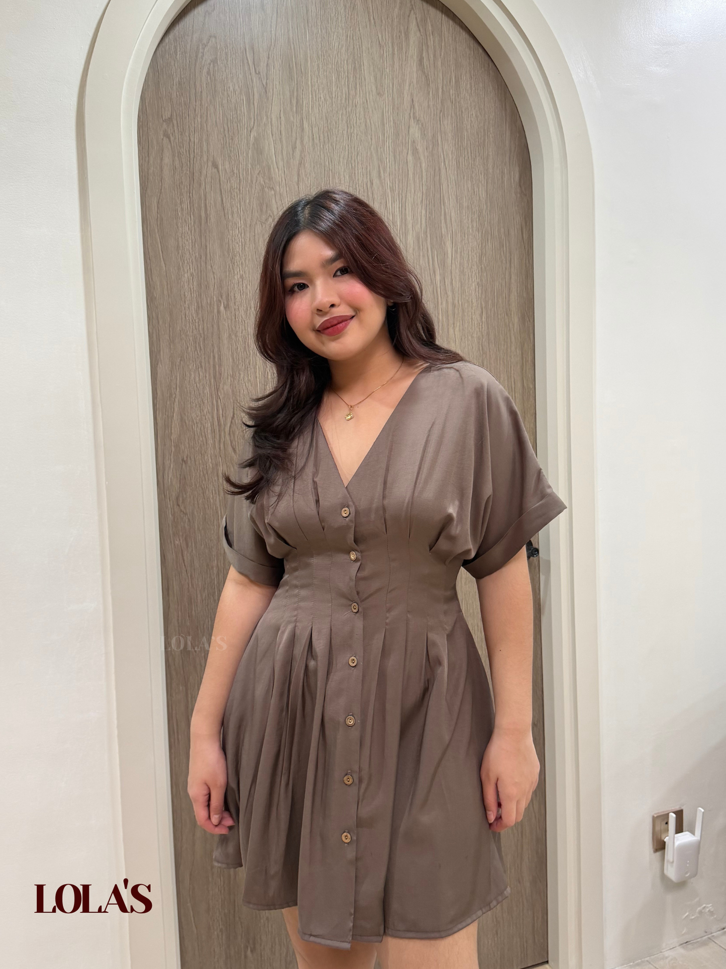 Felicia Dress (Taupe)