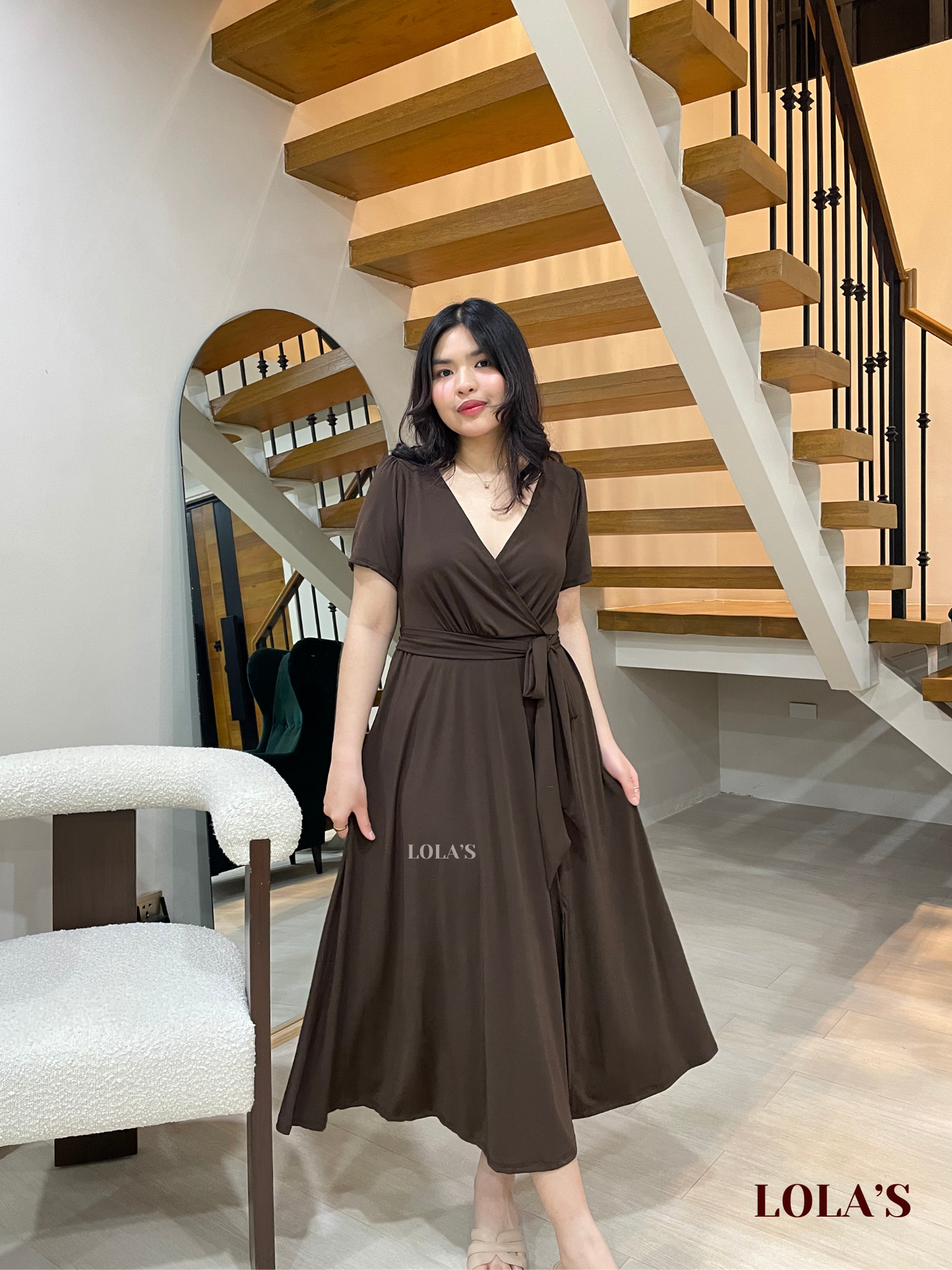 Celestine Dress (Chocolate)