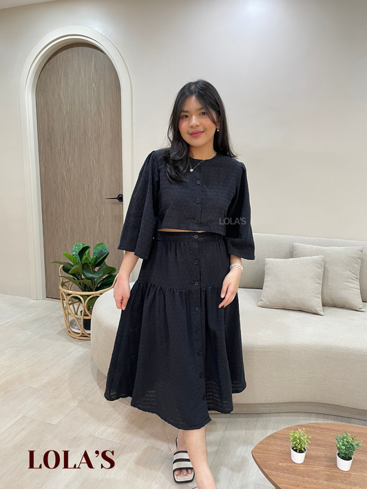 Nayeon Skirt Coords (Black)