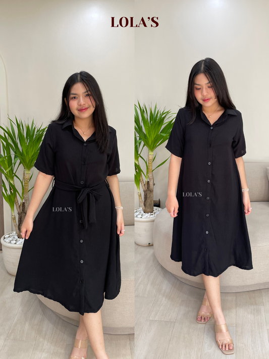 Alexa Polo Dress (Black)