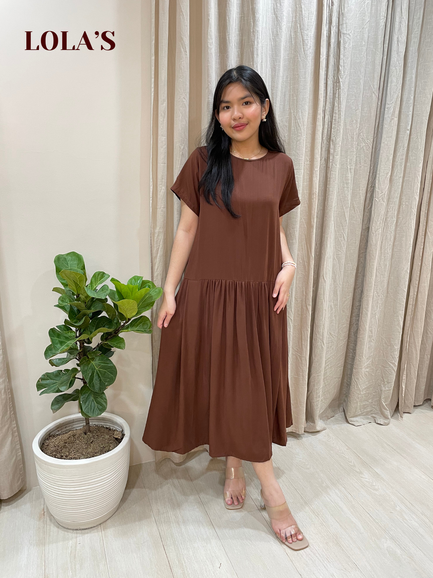 Mina Dress (Dark Wood)