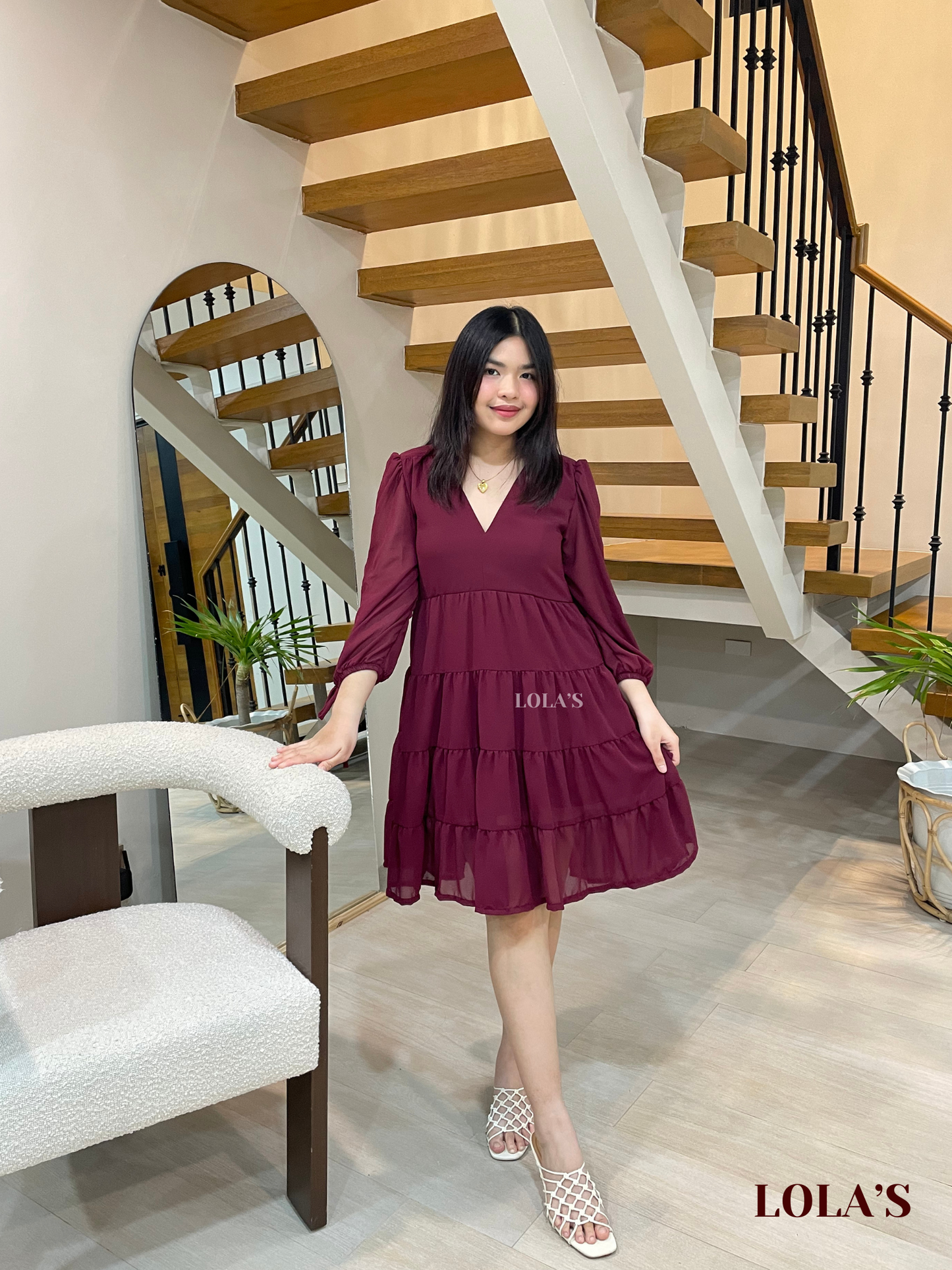 Diana Dress (Wine)