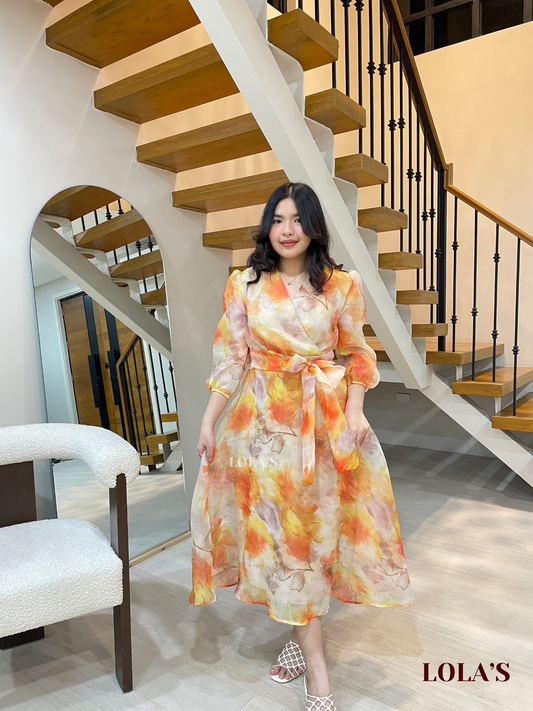 Paula Dress (Abstract Blooms)