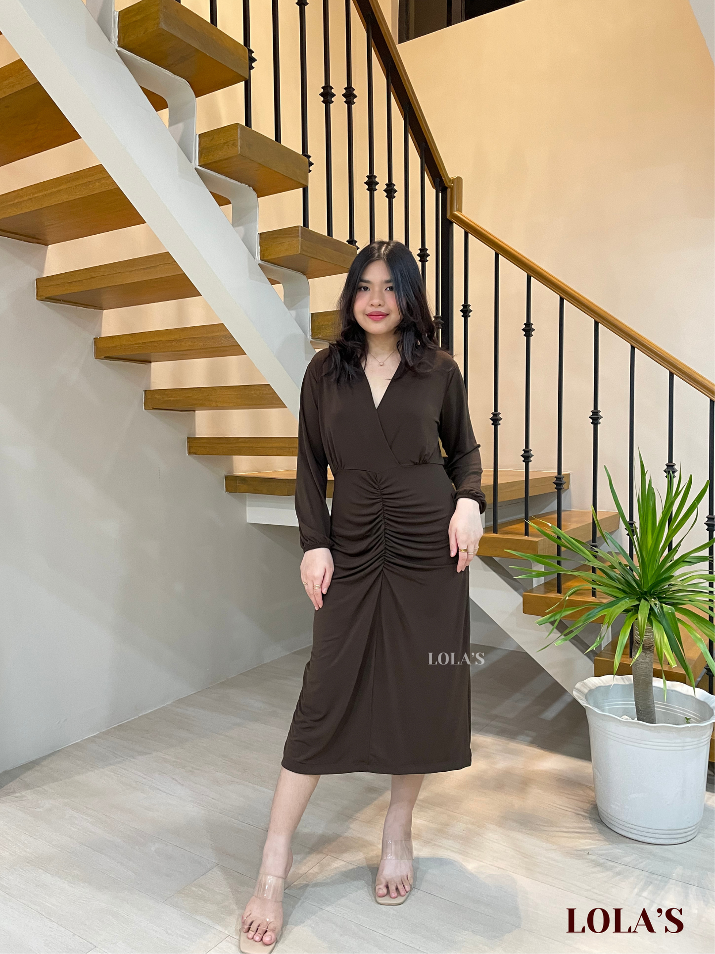 Clarita Dress (Coffee Brown)