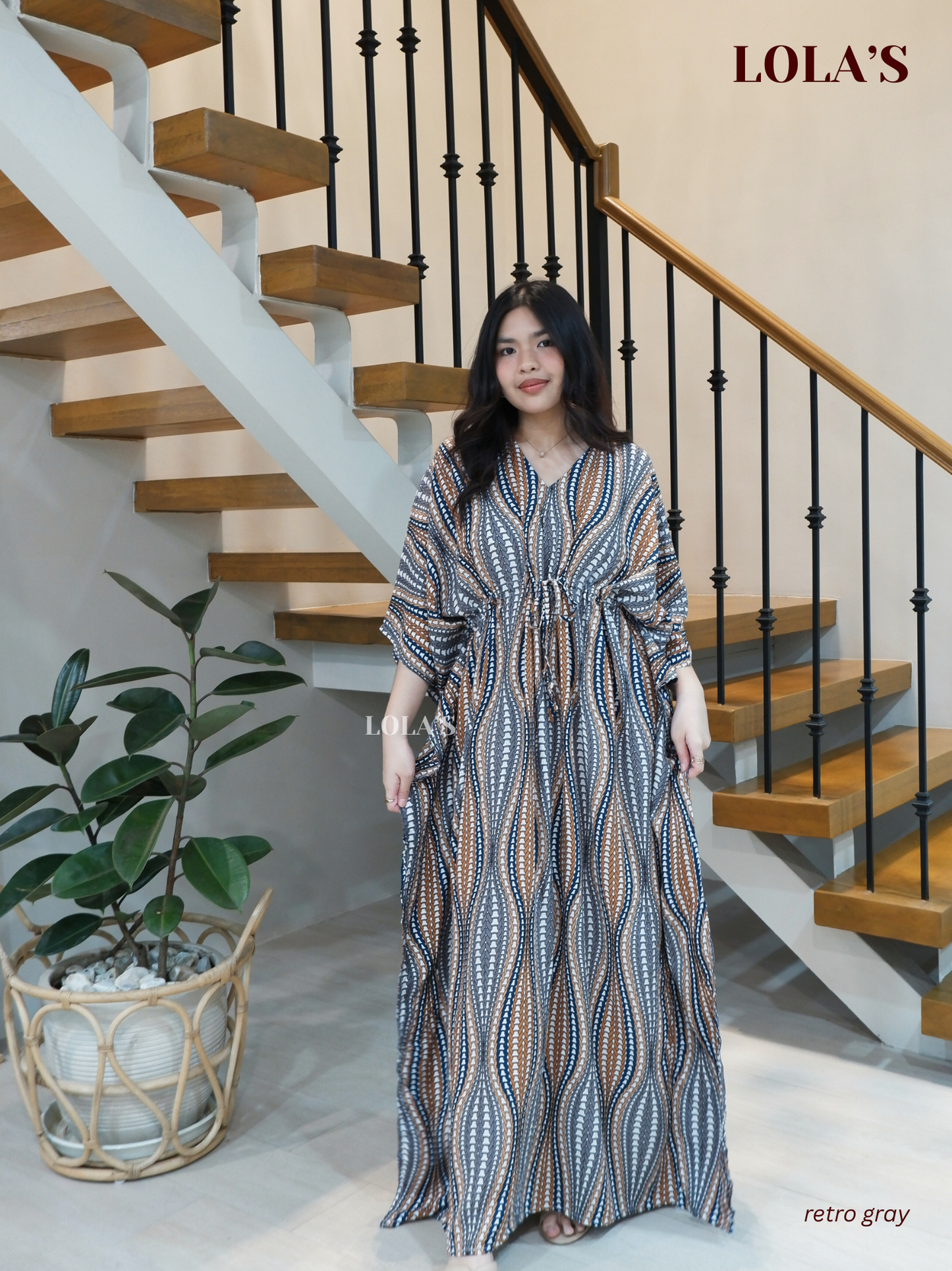 Rowena Dress (Retro Gray)