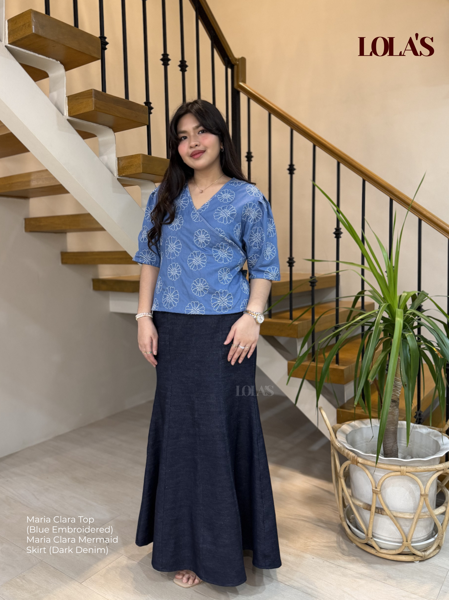 Maria Clara Skirt (Dark Denim)