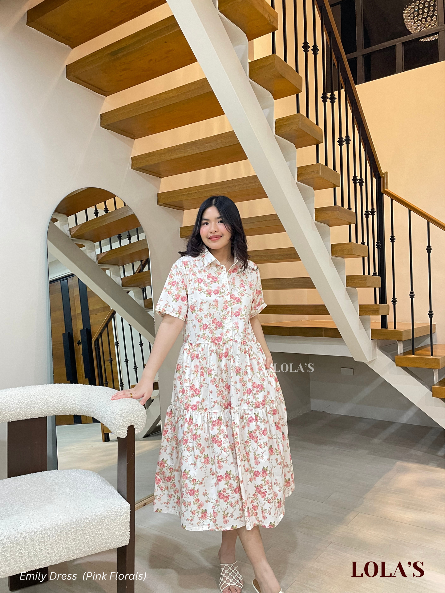 Emily Dress (Pink Florals)