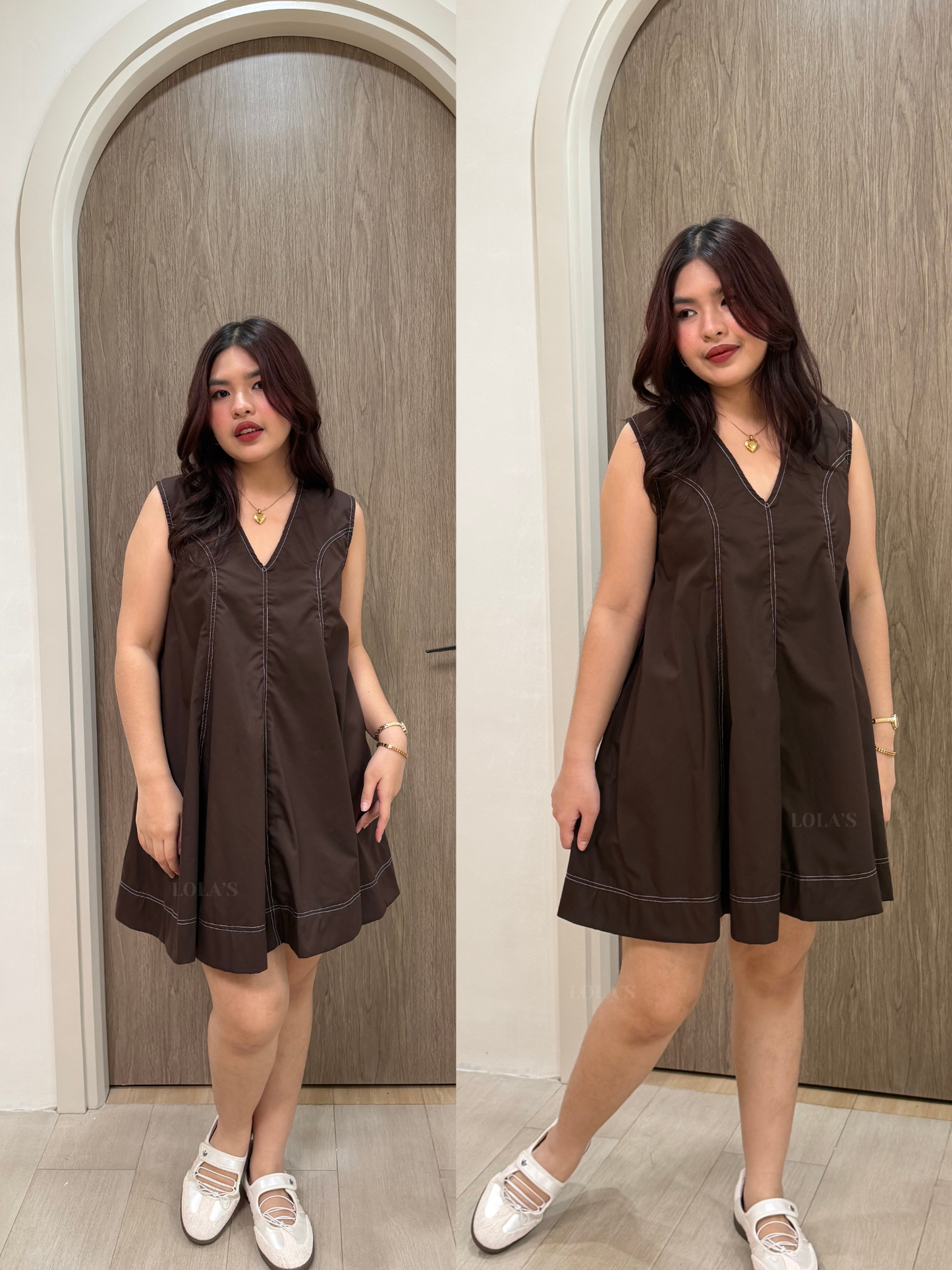 Victoria Dress (Chocolate)