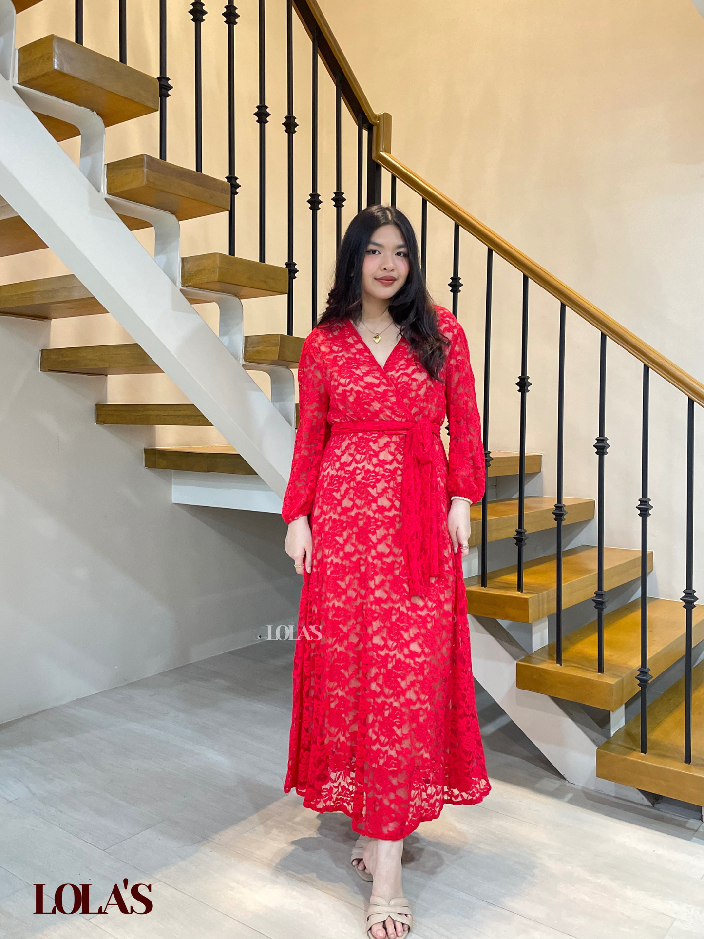 Paula Dress (Red Lace)